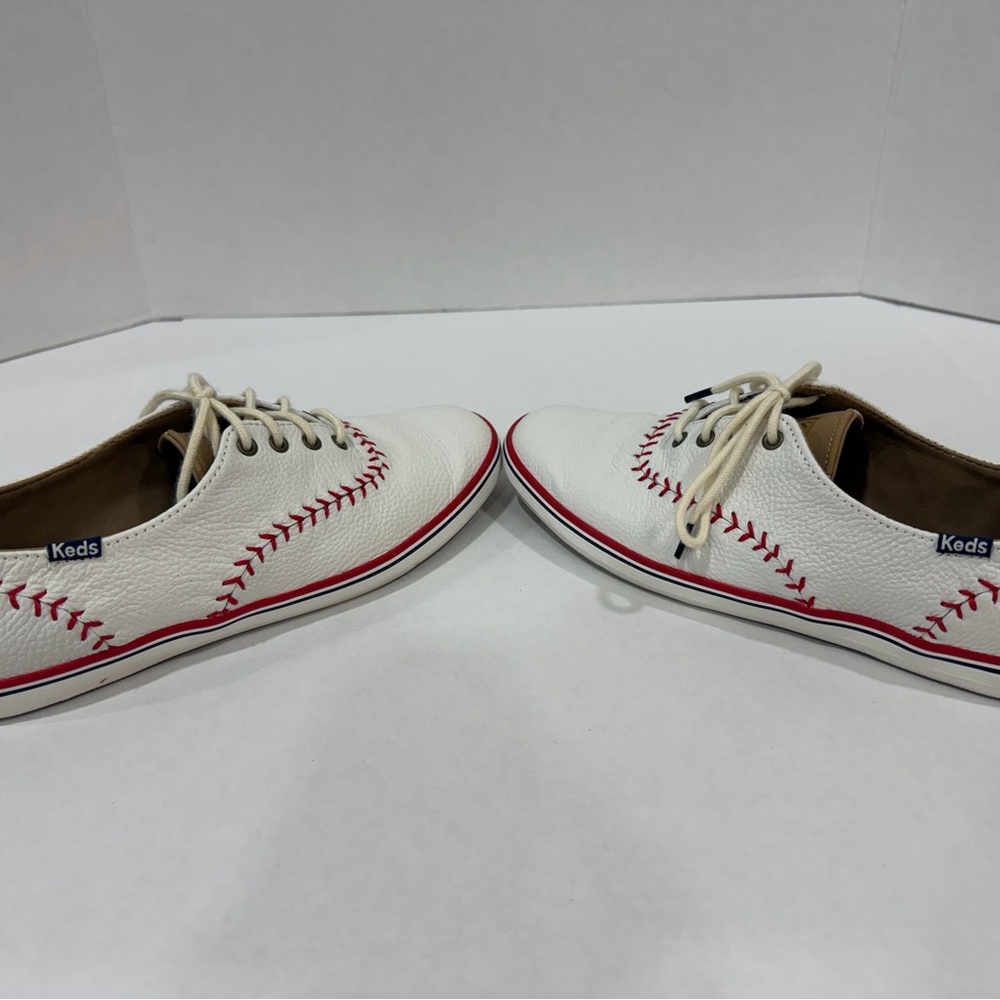 Keds White Sneakers with Red Stitching Women’s